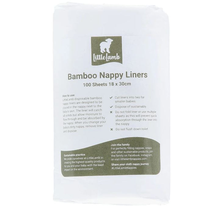 Little Lamb bamboo nappy liners (100)