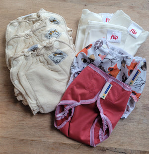 £70 Real Nappies for London Trial Kit - ORGANIC nappies (small size only)