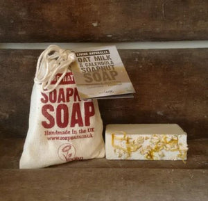 Oatmilk & Calendula Soapnut soap bar by Living Naturally 90g