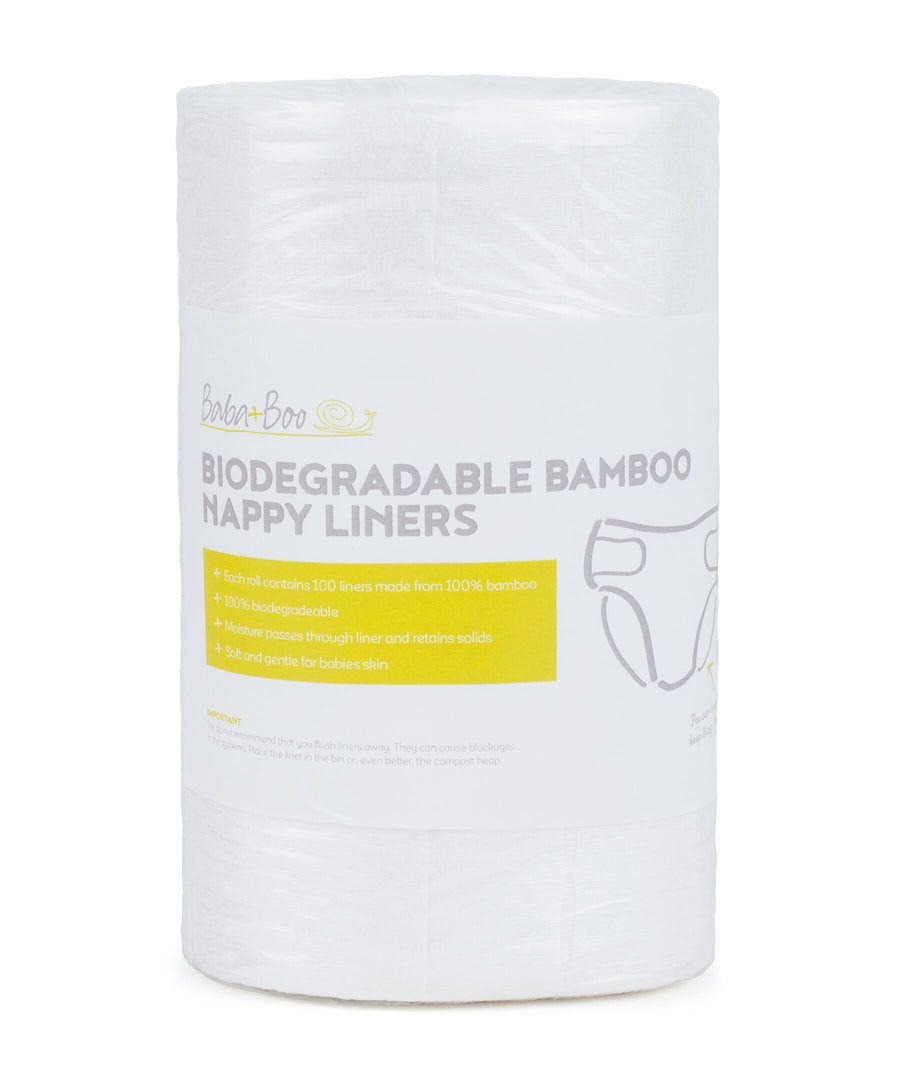 Biodegradable bamboo nappy liners by Baba&Boo (100)