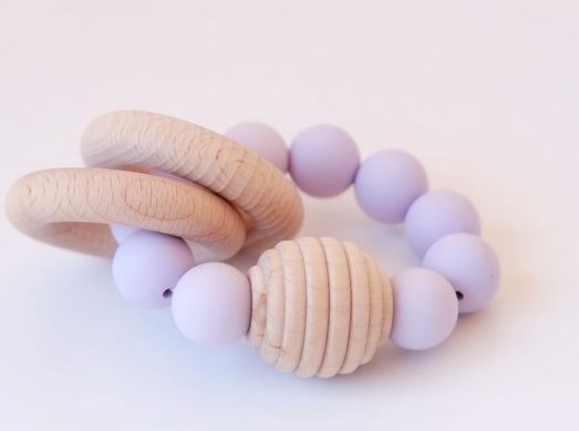 Wooden Beehive rattle / teething toy by Blossom & Bear