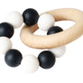 Wooden teething ring toy by Blossom & Bear