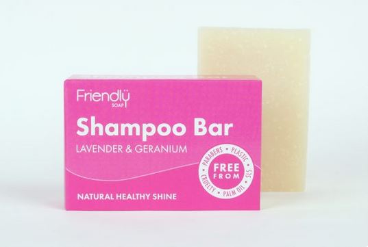 Friendly Soap: Lavender & Geranium Shampoo Bar 95g