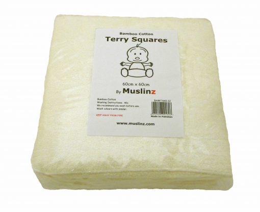 MuslinZ Bamboo/Cotton terry squares 60x60 and 50x50cm